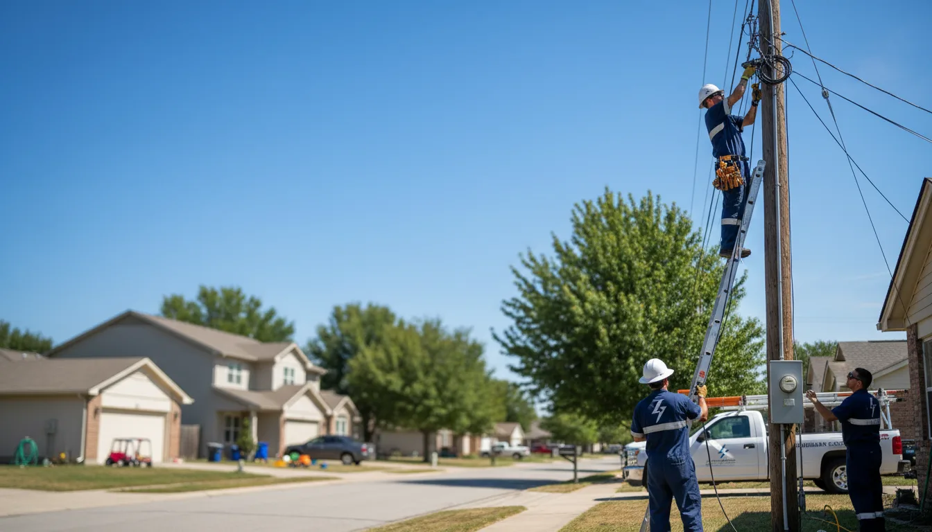 Residential electrician providing installation services in Gas, KS